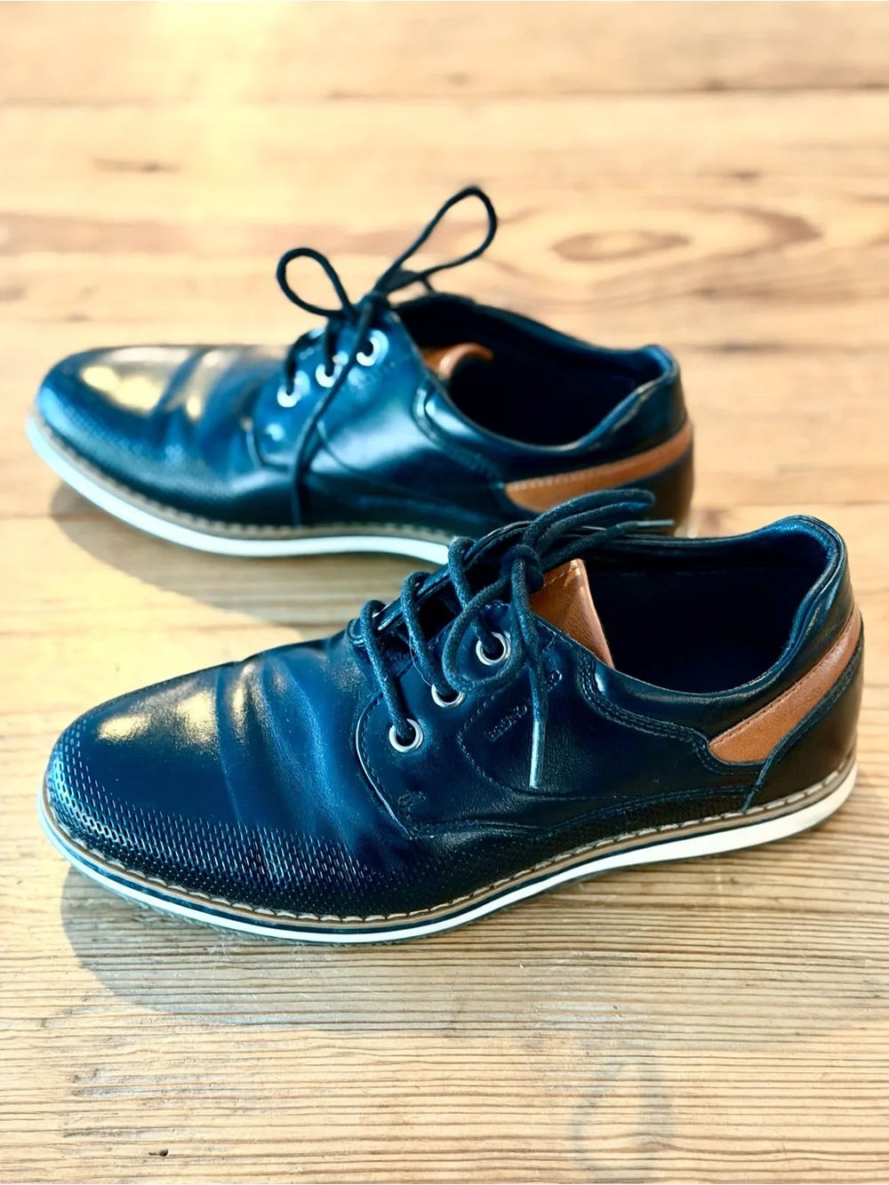 Bruno Marc Boys' Black Lace-Up Dress Shoes Boys Size 2